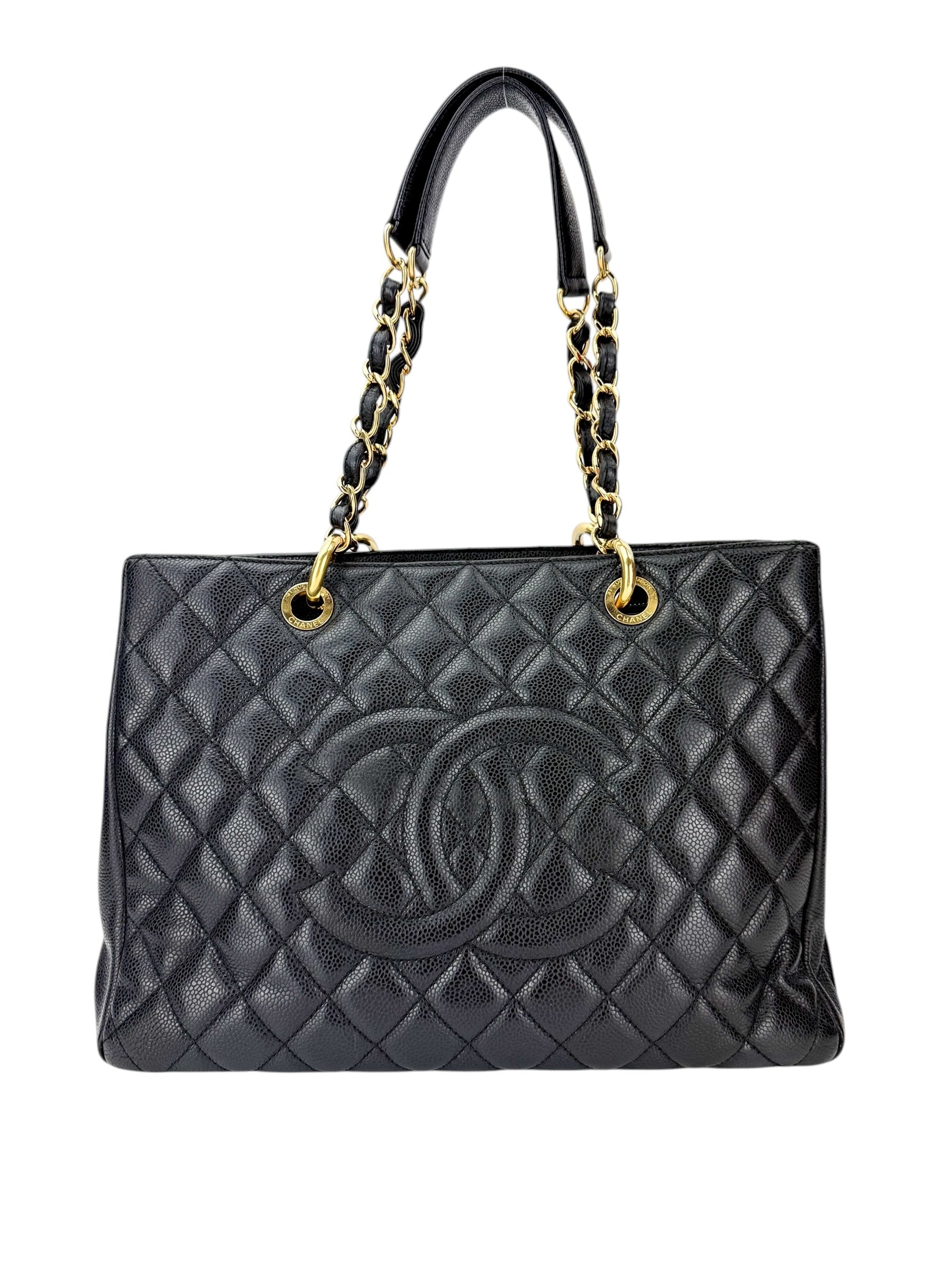 Chanel Caviar Quilted Grand Shopping Tote GST Black